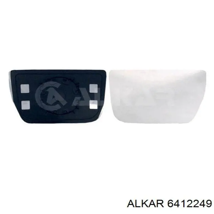 6412249 Alkar cristal de espejo retrovisor exterior derecho