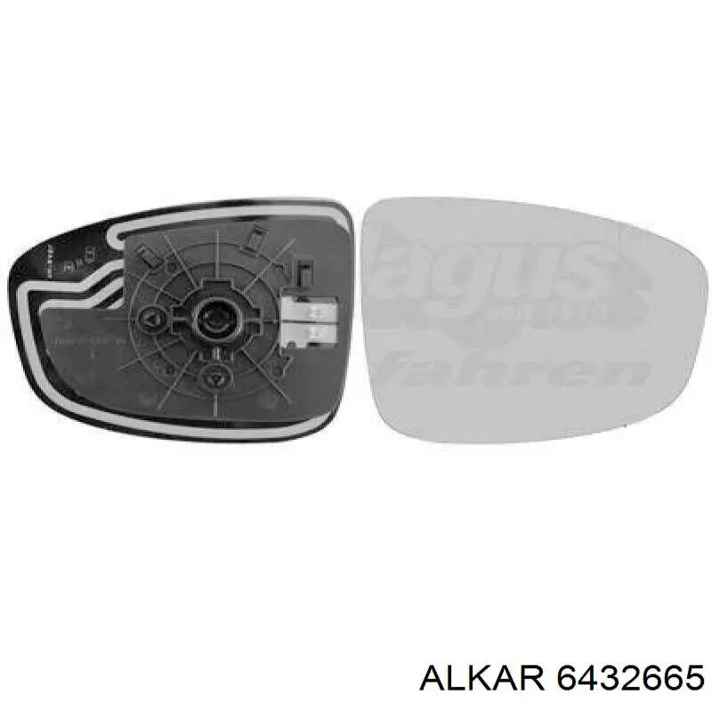 6432665 Alkar cristal de espejo retrovisor exterior derecho