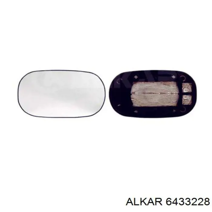  Elemento para Espejo Retrovisor para Renault Scenic 2 