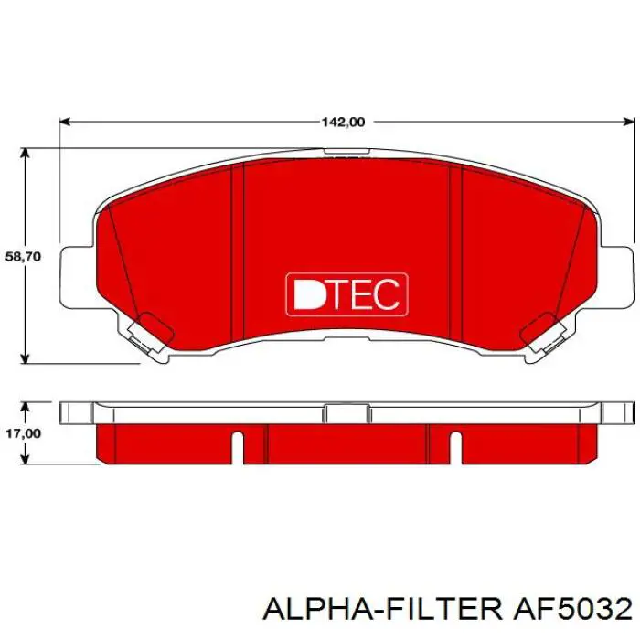 AF5032 Alpha-filter filtro de habitáculo