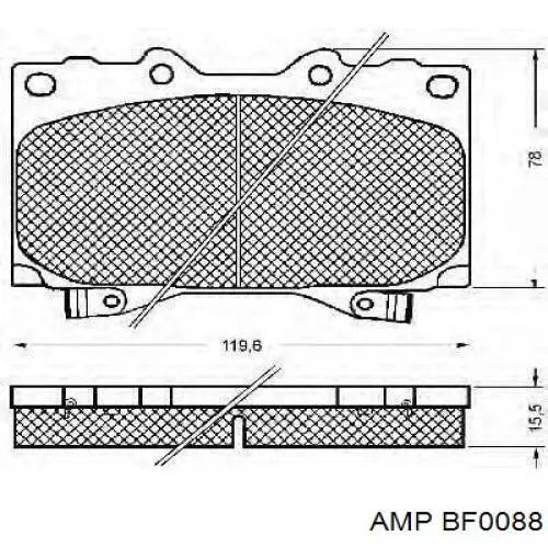 BF0088 AMP/Paradowscy pastillas de freno delanteras
