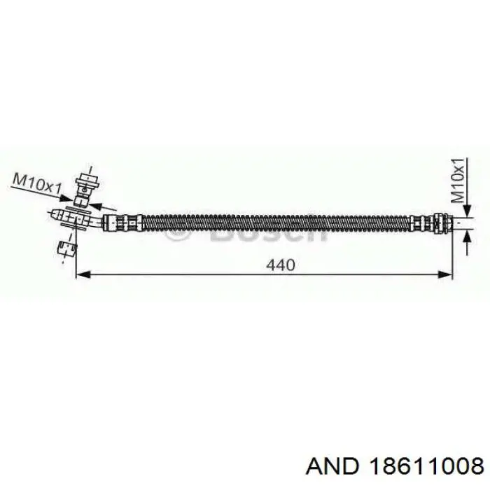 18611008 AND tubo flexible de frenos trasero