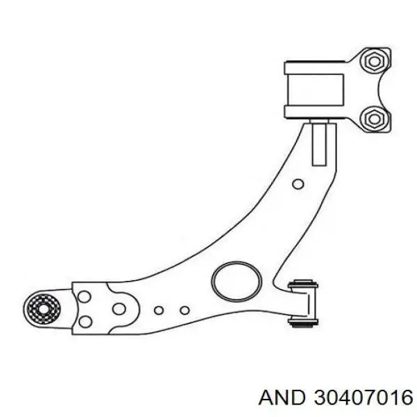 30407016 AND barra oscilante, suspensión de ruedas delantera, inferior derecha