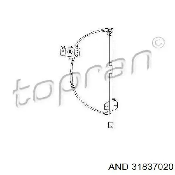 31837020 AND mecanismo de elevalunas, puerta delantera derecha