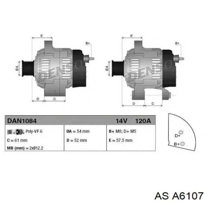 52003507 Fiat/Alfa/Lancia alternador