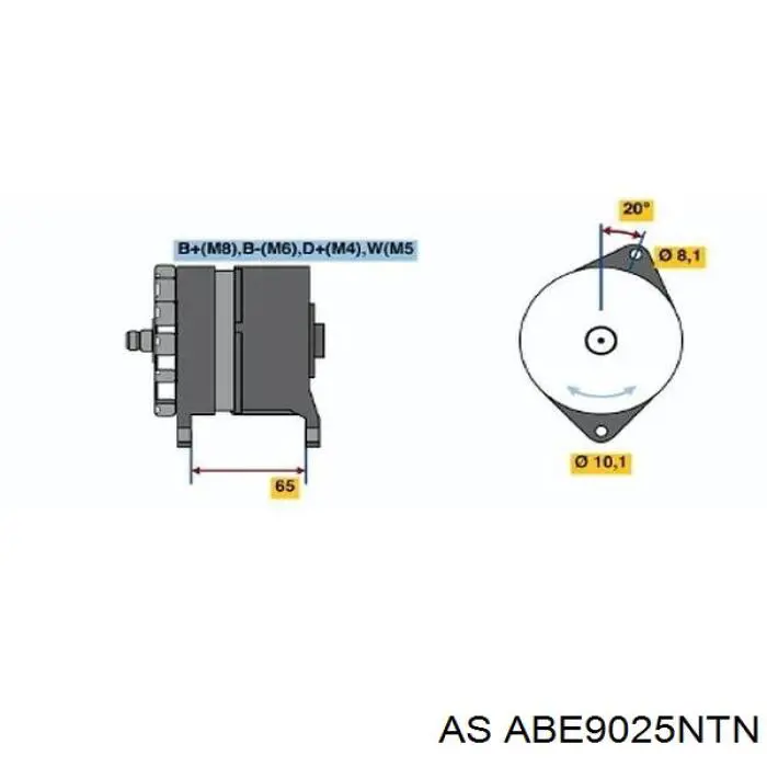 ABE9025NTN AS/Auto Storm cojinete, alternador