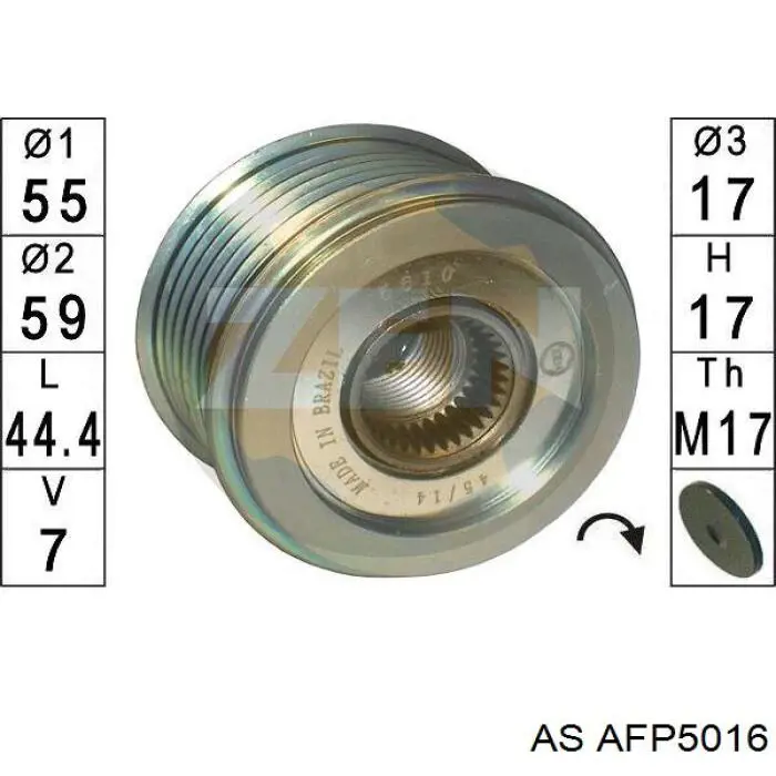 AFP5016 AS/Auto Storm poleas juego de piezas