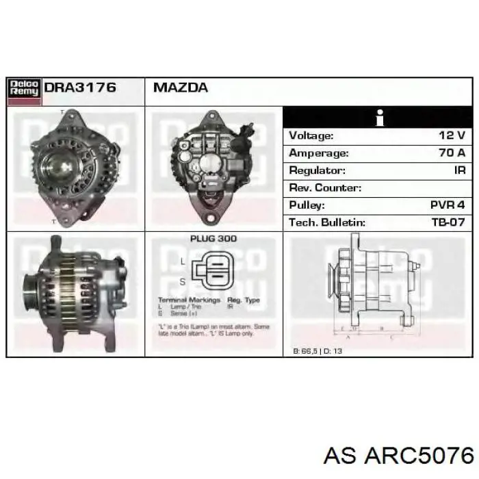 A860T39170 Mitsubishi alternador diodo puente rectificador