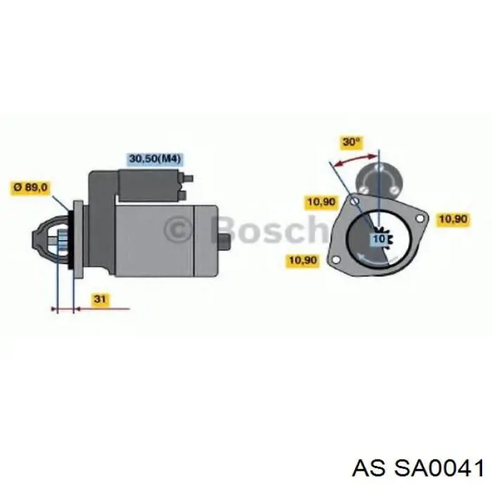 SA0041 AS/Auto Storm inducido, motor de arranque