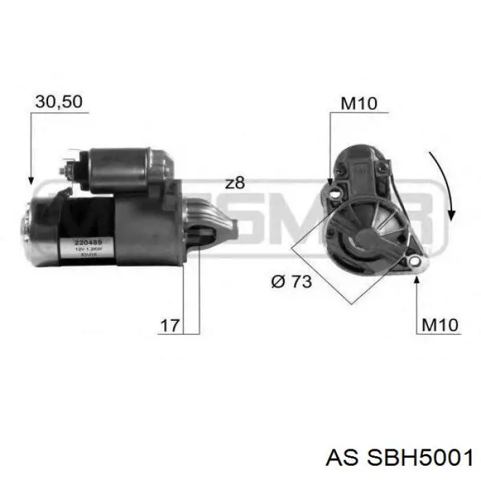  Soporte, escobillas de carbón, motor de arranque para Mitsubishi Eclipse 1 