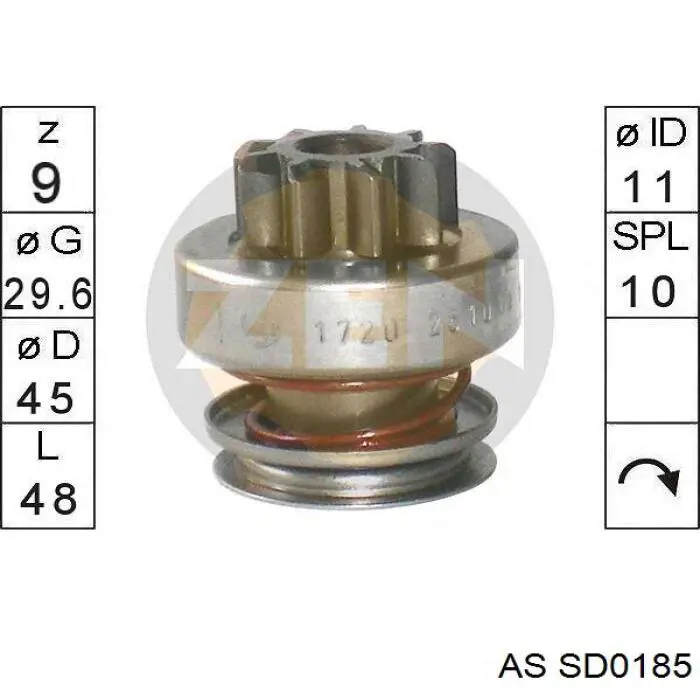 SD0185 AS/Auto Storm bendix, motor de arranque