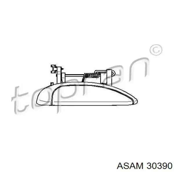  Tirador de puerta exterior derecho delantero/trasero para Dacia Logan 