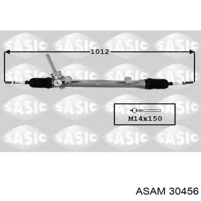 30456 Asam cremallera de dirección