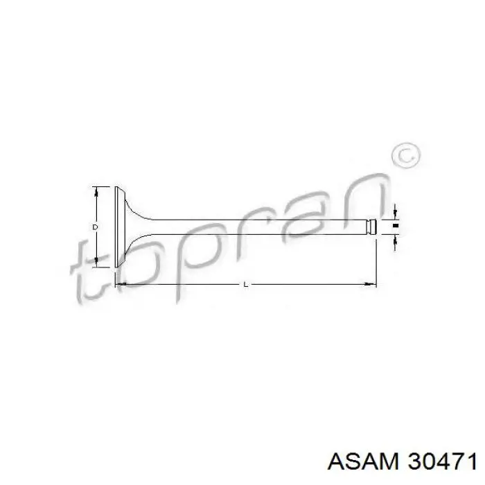 30471 Asam válvula de admisión