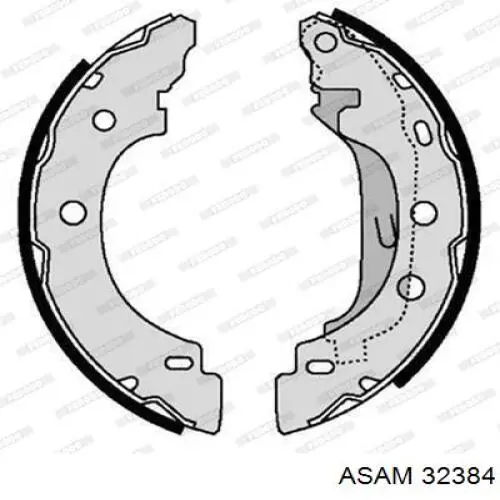 32384 Asam zapatas de frenos de tambor traseras