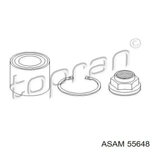 55648 Asam cojinete de rueda trasero