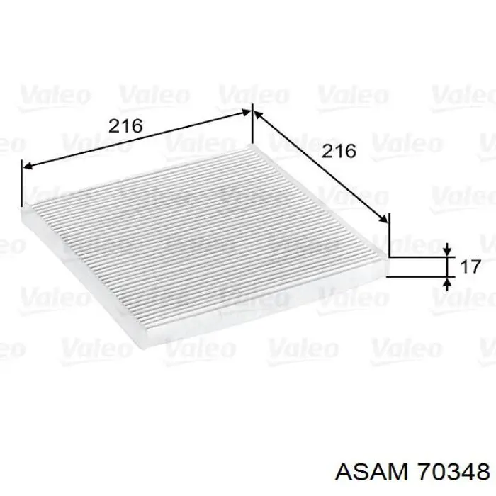 70348 Asam filtro de habitáculo