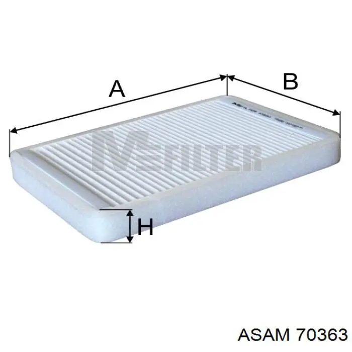 70363 Asam filtro de habitáculo