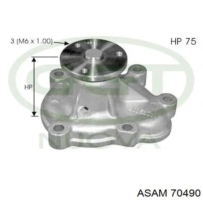 70490 Asam bomba de agua