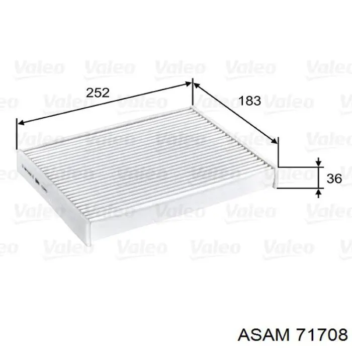 71708 Asam filtro de habitáculo