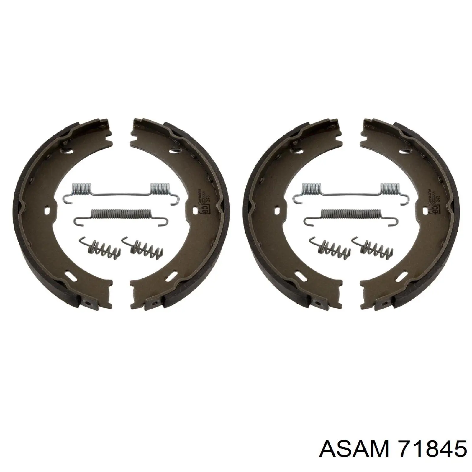 71845 Asam juego de zapatas de frenos, freno de estacionamiento