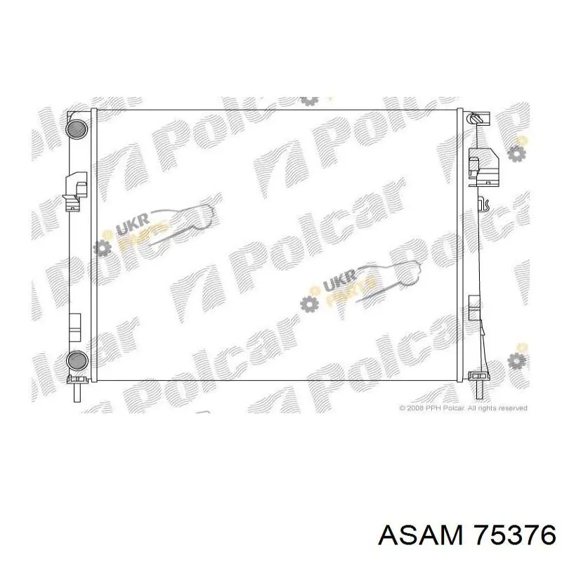 75376 Asam radiador refrigeración del motor