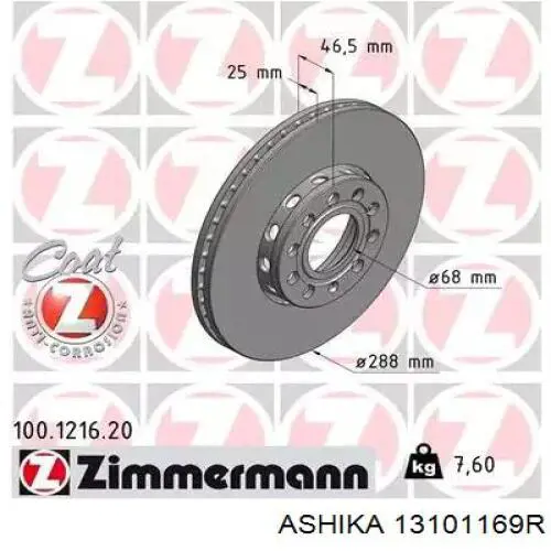 131-01-169R Ashika cable de freno de mano trasero derecho