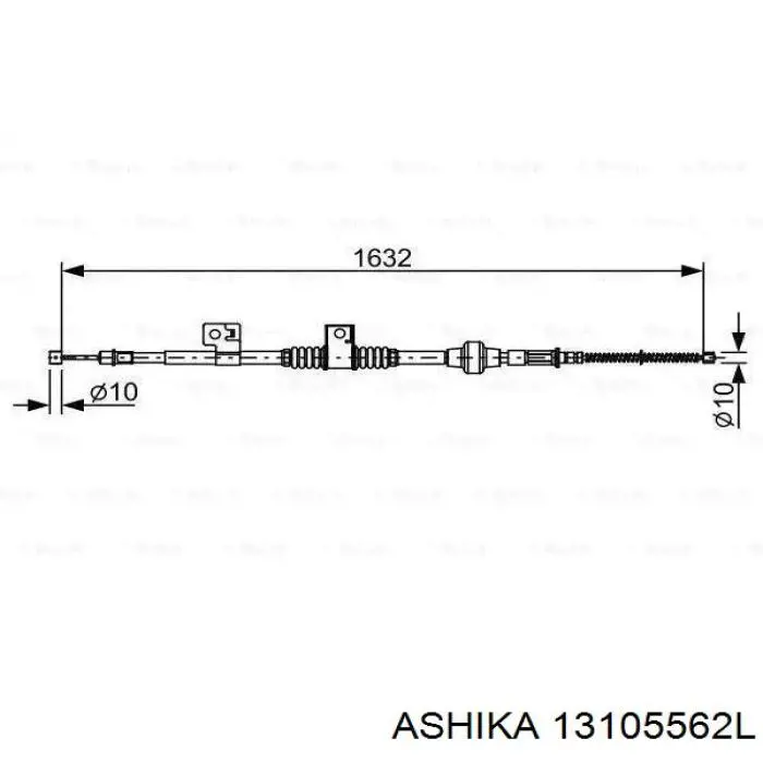  Cable de freno de mano trasero izquierdo para Mitsubishi Outlander 1 