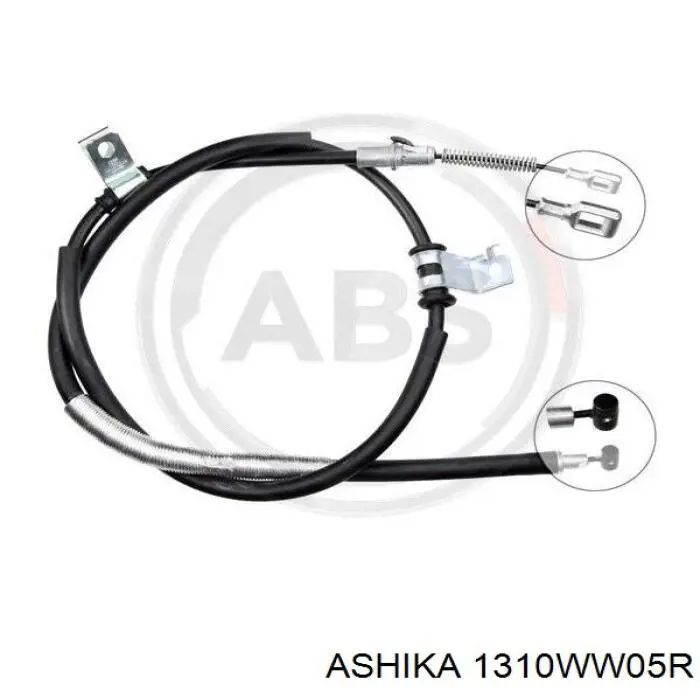 131-0W-W05R Ashika cable de freno de mano trasero derecho