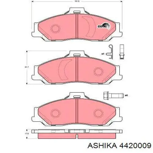 44-20009 Ashika cojinete de rueda trasero