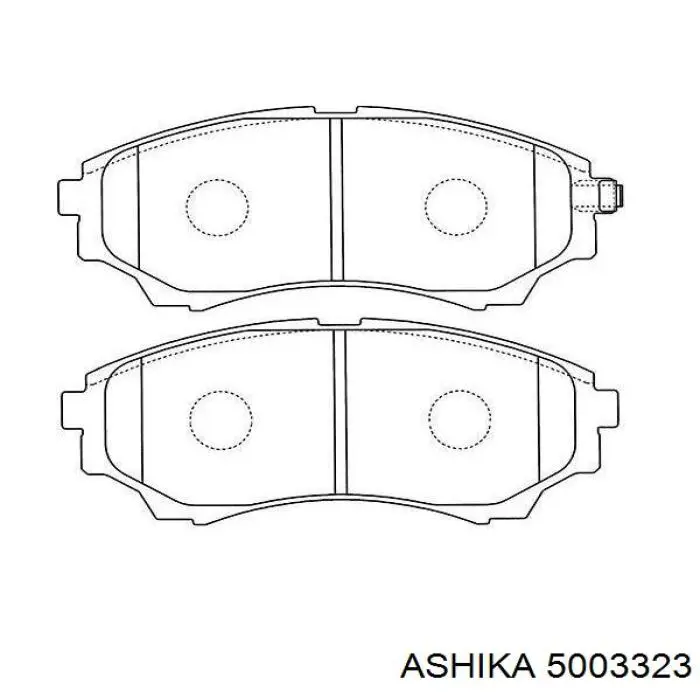 50-03-323 Ashika pastillas de freno delanteras