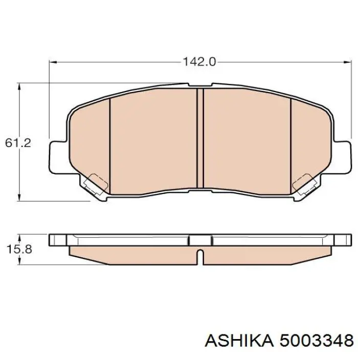 50-03-348 Ashika pastillas de freno delanteras