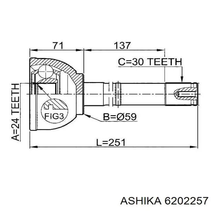  Árbol de transmisión delantero para Toyota Land Cruiser 