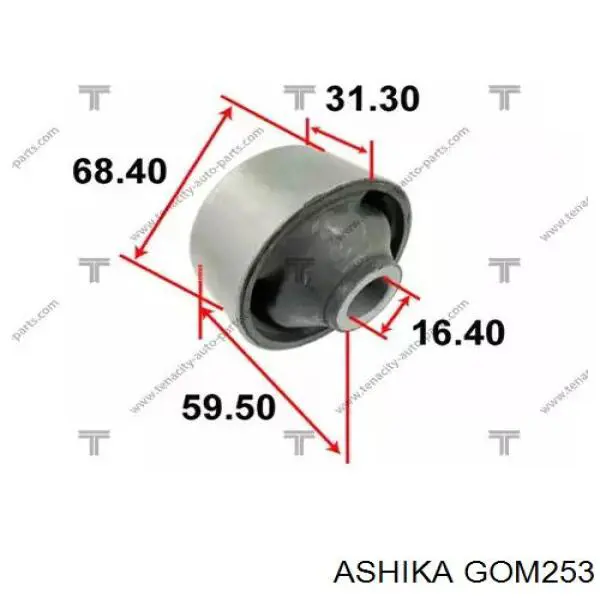 GOM-253 Ashika silentblock de suspensión delantero inferior