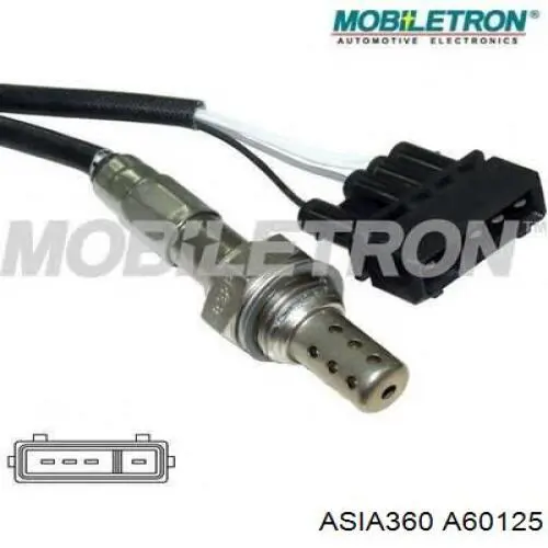 A60125 Asia360 sonda lambda sensor de oxigeno para catalizador