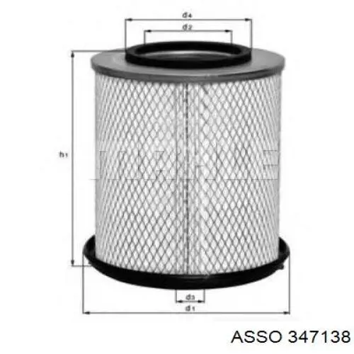 347138 Asso silenciador posterior