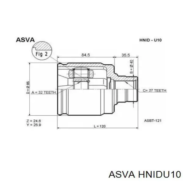  Junta homocinética interior delantera izquierda para Honda Shuttle 1 