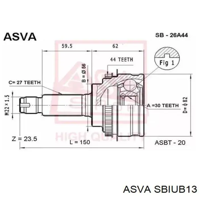  Junta homocinética interior delantera para Subaru B9 Tribeca WX