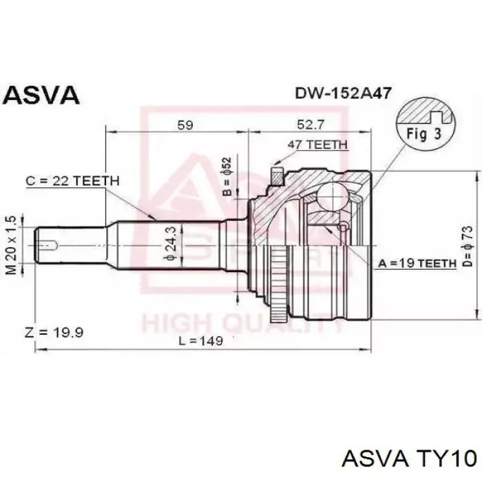  Junta homocinética exterior delantera para Toyota Tercel AL25