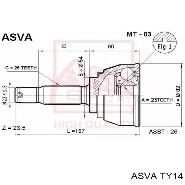  Junta homocinética exterior delantera para Toyota 4 Runner N130