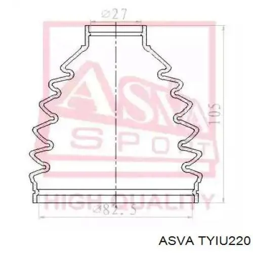  Junta homocinética interior delantera para Toyota Auris E15