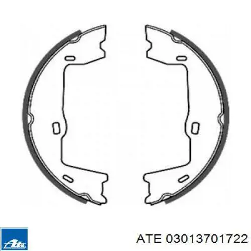 03013701722 ATE juego de zapatas de frenos, freno de estacionamiento