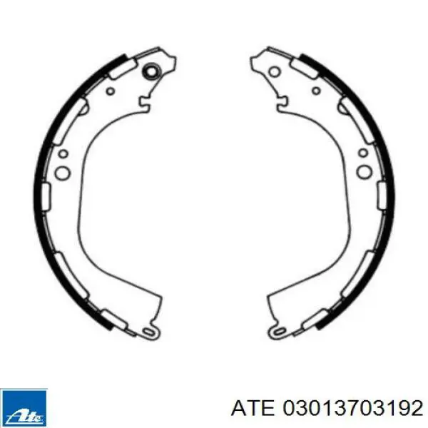 03013703192 ATE zapatas de frenos de tambor traseras