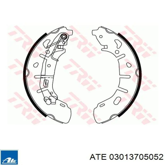 03.0137-0505.2 ATE zapatas de frenos de tambor traseras