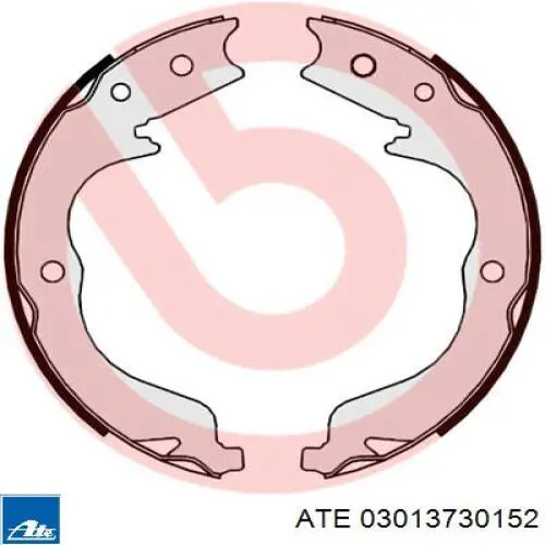 03.0137-3015.2 ATE juego de zapatas de frenos, freno de estacionamiento