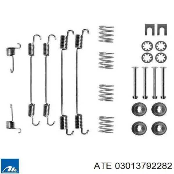 03.0137-9228.2 ATE kit de montaje, zapatas de freno traseras