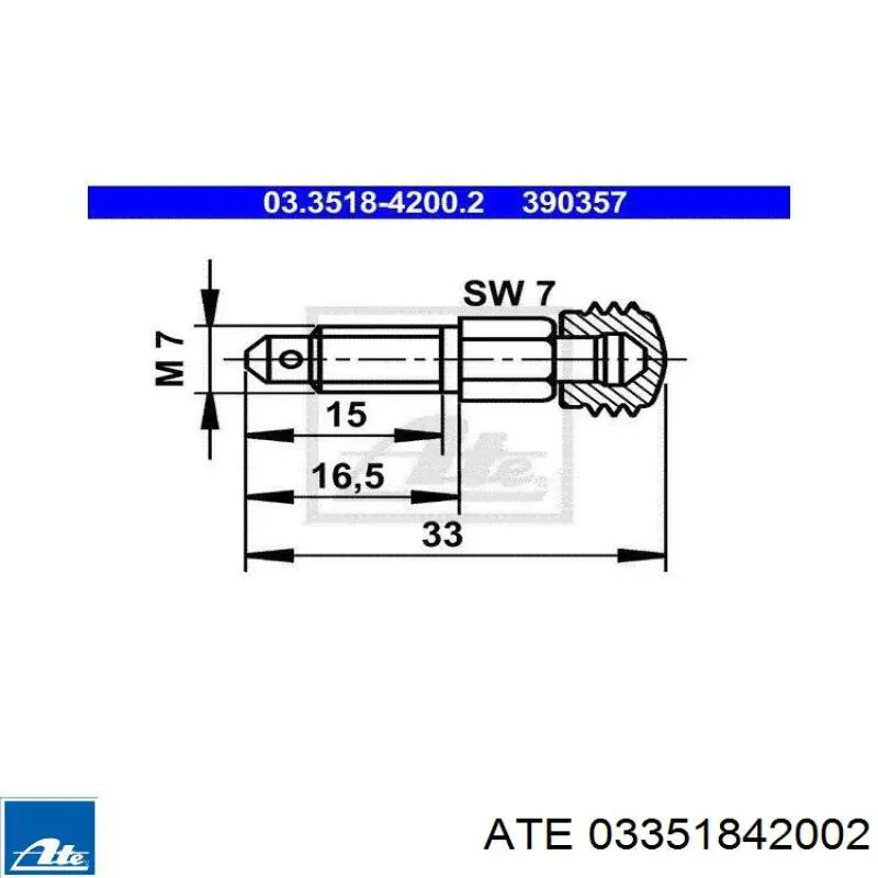  Tornillo/Valvula purga de aire, Pinza de freno Delantero para Volkswagen Transporter 3 