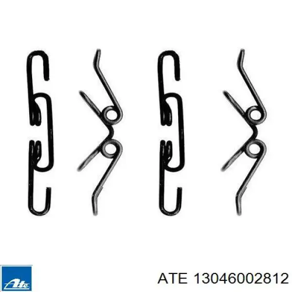 13.0460-0281.2 ATE conjunto de muelles almohadilla discos traseros