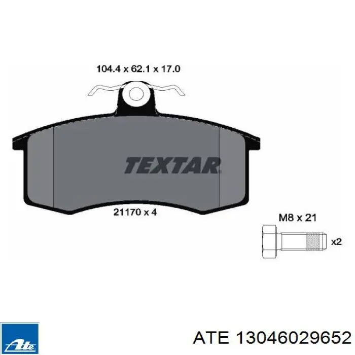 13046029652 ATE pastillas de freno delanteras