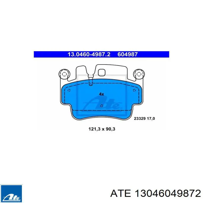 13046049872 ATE pastillas de freno delanteras